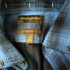 Banana Republic men shirt xs blue black